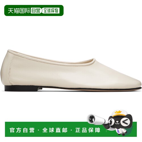 1h可退 香港直邮BY FAR 女士 灰白色 Prudence 芭蕾鞋 MWFFC005LL