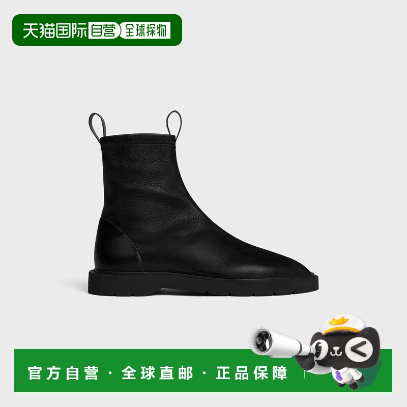欧洲直邮CELINE (赛琳) FLOW - 羊皮拉链弹力踝靴女靴