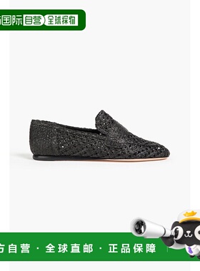 1h可退 香港直邮VINCE 女士 Davis 拉菲草编织乐福鞋 I7977F1002B