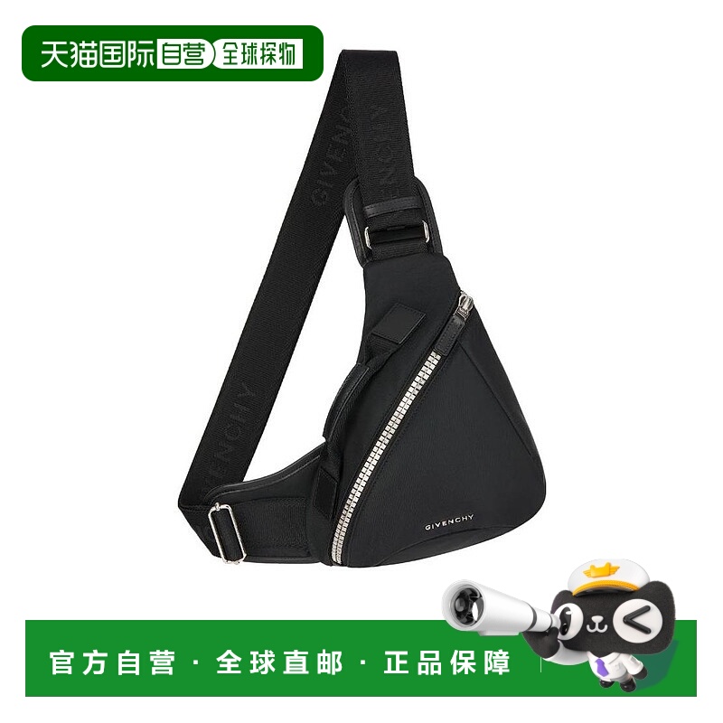 香港直邮Givenchy 小号 G-Zip徽标胸包 BKU03NK1JE斜挎包单肩包