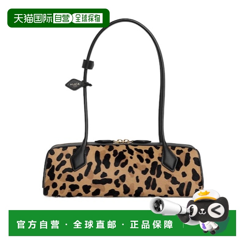 香港直邮Alaia LE TECKEL 中号豹纹小牛皮手袋 AA1S06033CA329