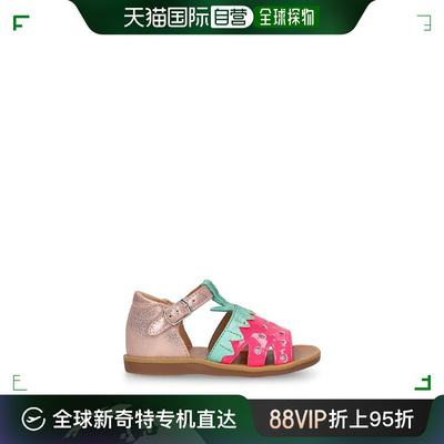 香港直邮pom.D’Api 女童 花朵装饰漆皮凉鞋童鞋
