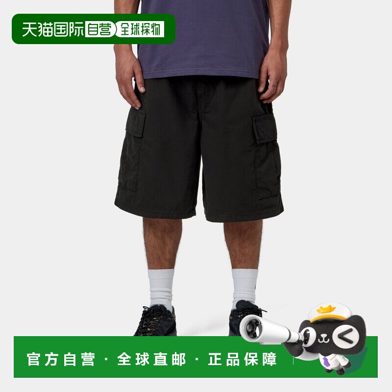 自营欧洲直邮Carhartt WIP Mandler男士工装棉质黑色工装裤短裤图片