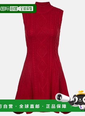 香港直邮Staud 女士 Charade 粗线针织羊毛混纺迷你连衣裙