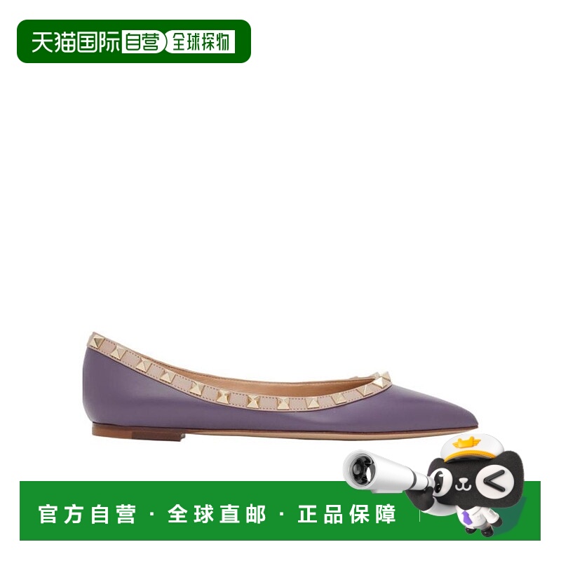 香港直邮VALENTINO 22SS 徽标尖头芭蕾舞鞋 Women华伦天奴一脚蹬