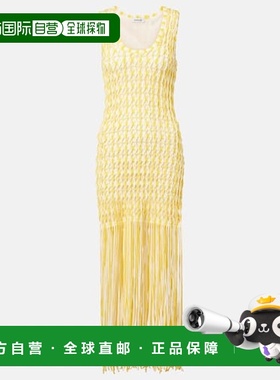 1h可退 香港直邮Simkhai 女士 Sonia 针织中长连衣裙 yellow黄色