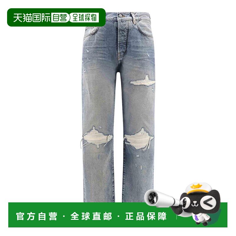 香港直邮AMIRI 男士牛仔裤 AMDNGH1085406 AW2025 蓝色 直筒 Mx1