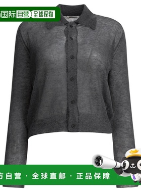 1h可退 香港直邮AURALEE 女士 木炭色马海毛尼龙针织衫 A25AC01FG