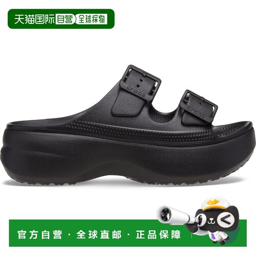 自营欧洲直邮Crocs卡骆驰 Saturday女士黑色树脂平台凉鞋