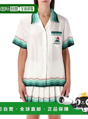 1h可退 香港直邮Casablanca 女士 Montagne Ondulee 多色真丝短袖