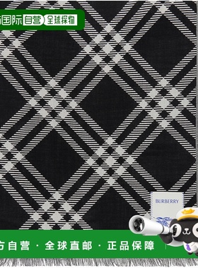 1h可退 香港直邮Burberry 巴宝莉 男士 黑色 & 白色 Wide Check W