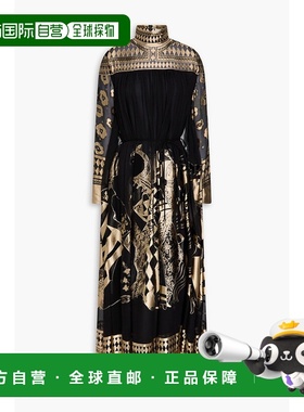 香港直邮ZIMMERMANN 女士 披肩式烧焦感缎面提花睡裙 1504DF241BL