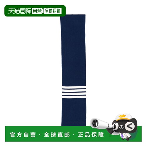 香港直邮THOM BROWNE 男士围巾 MKS026A00011415 AW2025 蓝色
