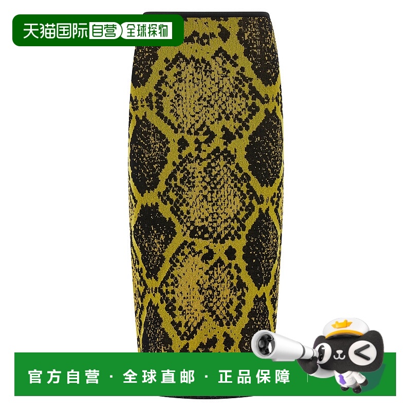 1h可退 香港直邮The Attico 女士 蟒蛇纹提花半身裙 251WCS002832