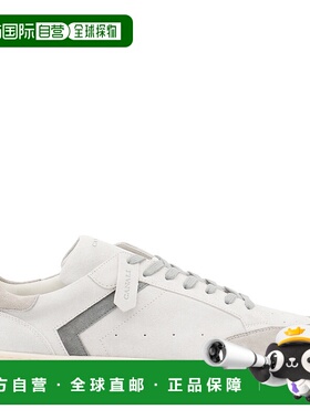 香港直邮Canali 康钠丽 男士 白色灰色皮质运动鞋 491214RB011140