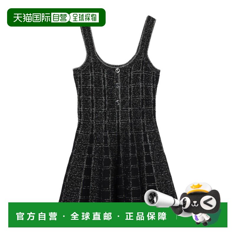 1h可退 香港直邮Gucci 格纹提花连衣裙 812132XKEDI