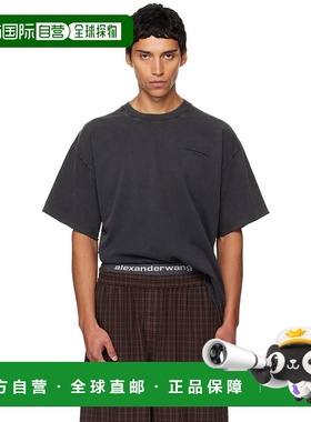 1h可退 香港直邮Alexander Wang 亚历山大 王 男士 灰色 T 恤 6CC