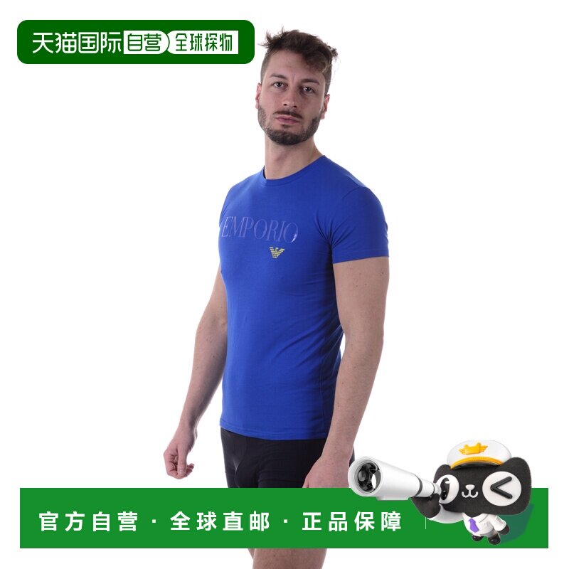 1h可退 香港直邮EMPORIO ARMANI 男士T恤 1110357P516BLUE SS2022
