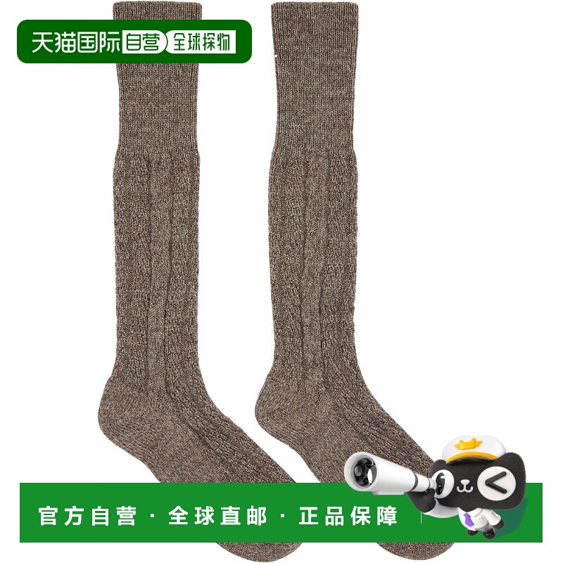 香港直邮Maison Margiela 马丁 马吉拉 男士 棕色 Bootleg 高筒袜