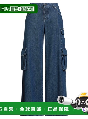 香港直邮off-white 女士 牛仔长裤 blue蓝色 舒适时尚