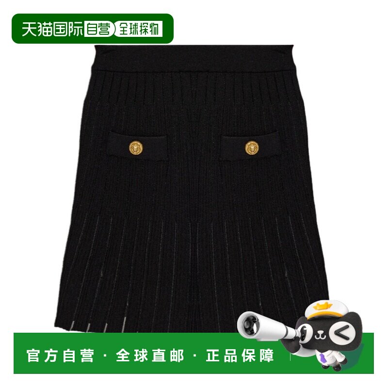 Balmain 口袋半身裙 HF1LBB53KK10包臀裙百褶裙a字裙