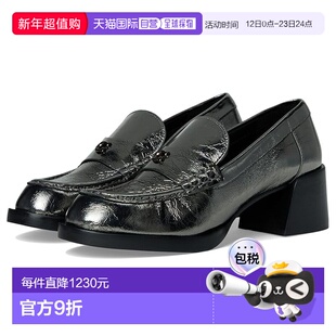 1h可退 香港直邮Coach 蔻驰 女士 Natalie 褶皱金属感便鞋