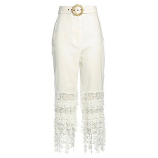 white白色 香港直邮ZIMMERMANN 女士 休闲长裤 亚麻 舒适时尚