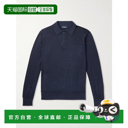 1h可退 Herno 男士 羊毛Polo衫 MPL00003U70271 blue蓝色男装