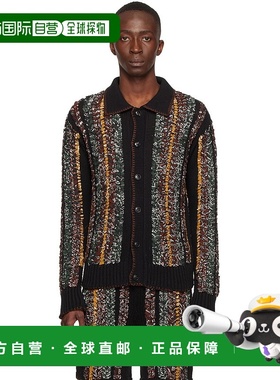 香港直邮AMIRI 男士 黑色棉质开衫 SS22MKL001 black黑色 舒适时