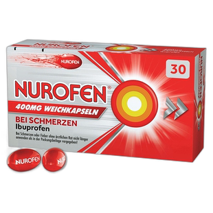 欧洲直邮德国药房NUROFEN布洛芬退烧止痛软胶囊30粒头痛牙痛发烧