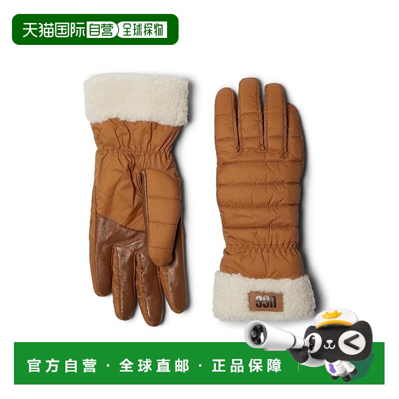 1h可退 香港直邮Ugg 女士 All Weather Fluff 袖口手套 brown棕色
