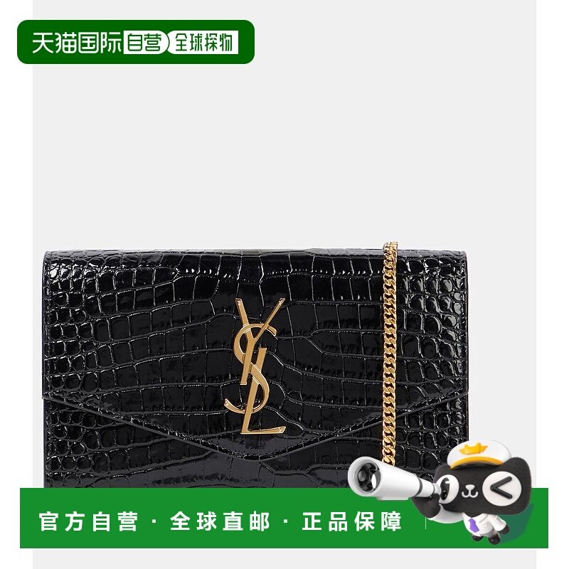 香港直邮Saint Laurent 圣罗兰 女士 Uptown 鳄鱼皮革感链带钱包,箱包皮具/热销女包/男包,手拿包,淘宝优惠券,粉丝福利购,淘宝优惠卷