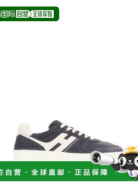 1h可退 香港直邮Hogan 男士 H630 海军蓝绒面革运动鞋 HXM6300EU5