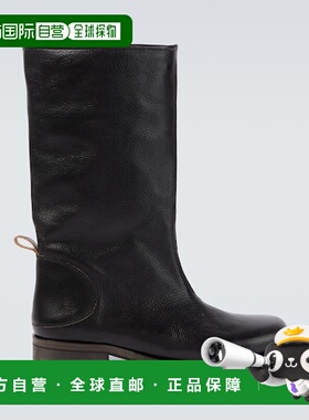 香港直邮Our Legacy 男士 Haul Camion 皮质中筒靴子