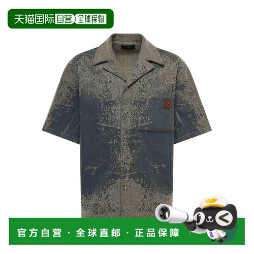 1h可退 香港直邮AMIRI 男士衬衫 AMTOSH1023767 SS2026 蓝色 Fade