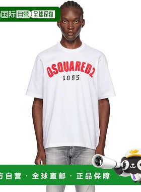 1h可退 香港直邮Dsquared2 二次方 男士 白色 Loose Fit T 恤 S74