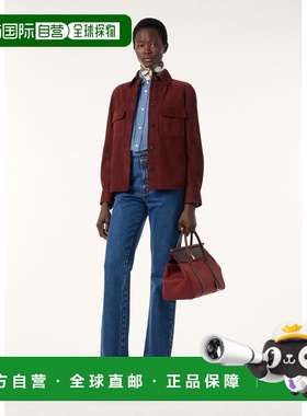自营欧洲直邮Loro Piana 女士红褐色羊皮衬衫