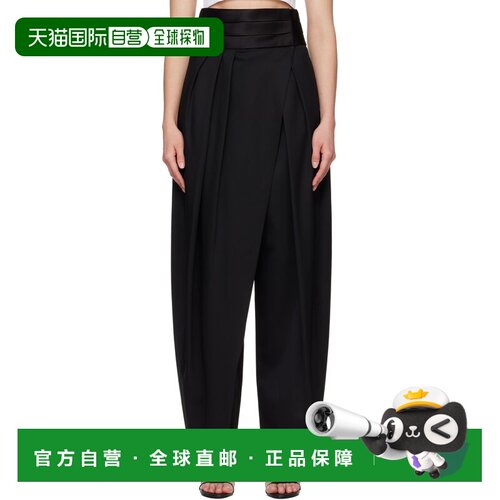 香港直邮alaia 女士 黑色 Tux Round Wool 长裤 AA9P1292T615C999
