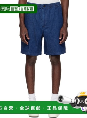 1h可退 香港直邮A.P.C. 男士 海军蓝 Norris 牛仔短裤 COHALH1018