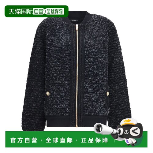 香港直邮BALMAIN 女士夹克 HF1TFB20KK120PA AW2026 黑色 长袖休