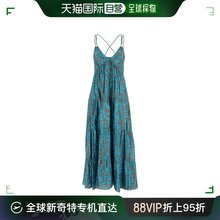 香港直邮Liu Jo 女士 浅蓝V领长款粘胶纤维连衣裙 CA4355TS061