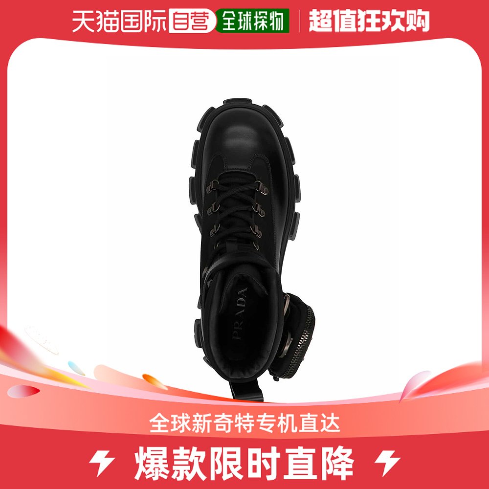 【99新未使用】香港直邮PRADA 男士黑色战靴 2UE009-3FLR-F0002