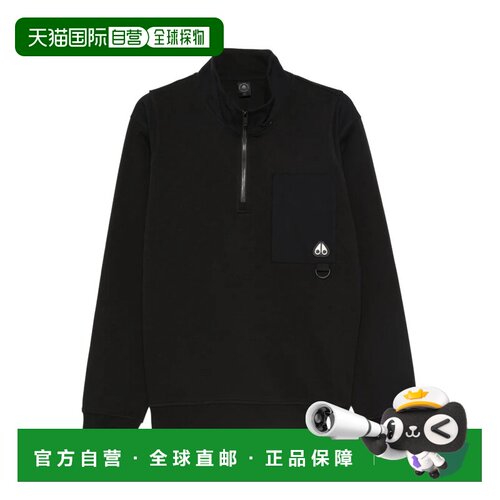 香港直邮MOOSE KNUCKLES 男士针织衫 M35MS615292 AW2026 黑色