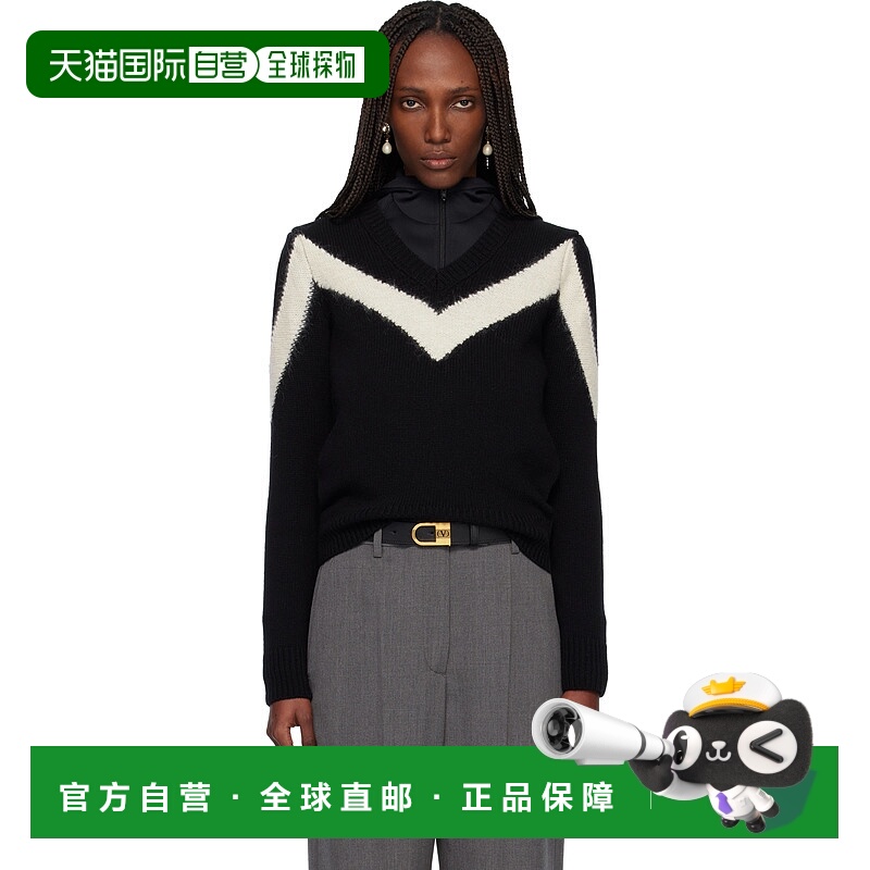 香港直邮valentino 华伦天奴 女士 黑色毛衣 7B0KC69D9SL