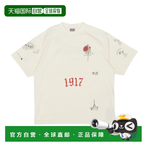 1h可退 美国直邮Balenciaga 巴黎世家 男士 纹身图案中号T恤 7642