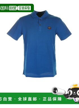 1h可退 香港直邮Paul & Shark 保罗与鲨鱼 男士 蓝色短袖带LogoPo