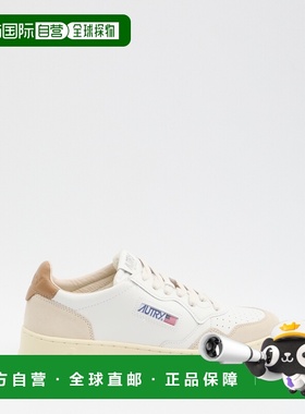 1h可退 香港直邮AUTRY 女士 白色皮质尼龙运动鞋 AULWLS02