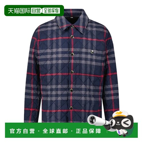 1h可退 香港直邮BURBERRY 男士夹克 80914581 AW2024 花色 格纹棉