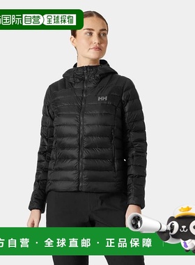 自营欧洲直邮Helly Hansen 女士黑色聚酰胺Verglas连帽羽绒服2.0