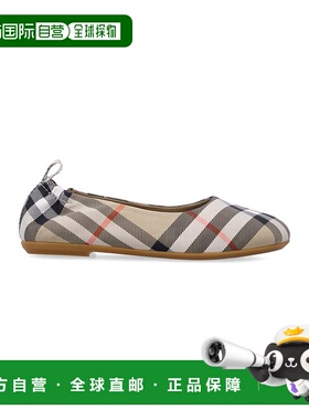 1h可退 香港直邮Burberry 巴宝莉 女童 Kid 格纹芭蕾平底鞋童鞋 8